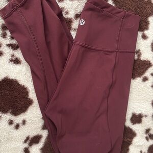 lululemon athletica Burgundy Leggings